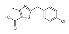 5-Thiazolecarboxylic acid, 2-[(4-chlorophenyl)methyl]-4-methyl结构式