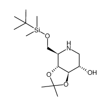 6-O-t-butyldimethylsilyl-3,4-O-isopropylidene-1-deoxynojirimycin Structure