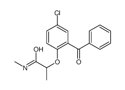 2-(2-Benzoyl-4-chlorophenoxy)-N-methylpropionamide结构式