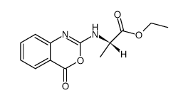 N-(4H-3,1-benzoxazin-4-on-2-yl)-alanine ethyl ester Structure