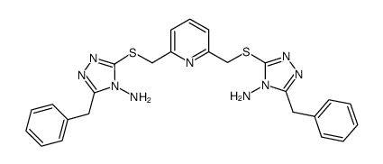 2,6-bis(4-amino-5-benzyl-1,2,4-triazol-3-ylsulfanylmethyl)pyridine结构式