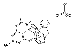 [Ru(II)(6,7-dimethylpterin(1-))(tris(2-pyridylmethyl)amine)](ClO4)结构式