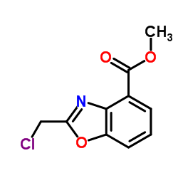 Methyl 2-(chloromethyl)-1,3-benzoxazole-4-carboxylate结构式