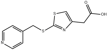 {2-[(Pyridin-4-ylmethyl)thio]-1,3-thiazol-4-yl}acetic acid Structure