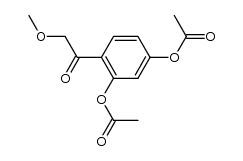 1-(2,4-diacetoxy-phenyl)-2-methoxy-ethanone结构式