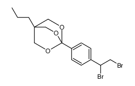 4-[4-(1,2-dibromoethyl)phenyl]-1-propyl-3,5,8-trioxabicyclo[2.2.2]octane结构式