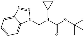 tert-Butyl N-(1H-1,2,3-benzotriazol-1-ylmethyl)-N-cyclopropylcarbamate结构式