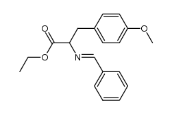 ethyl 2-(benzylideneamino)-3-(4-methoxyphenyl)propanoate Structure