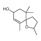 2,6,6,10-tetramethyl-1-oxaspiro[4.5]dec-9-en-8-ol Structure