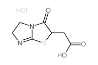 (3-Oxo-2,3,5,6-tetrahydro-imidazo[2,1-b]thiazol-2-yl)-acetic acid hydrochloride结构式