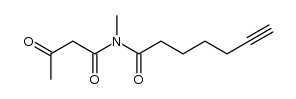 N-(acetoacetyl)-N-methyl-6-heptynamide结构式