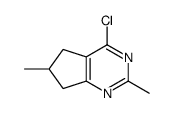 4-chloro-2,6-dimethyl-6,7-dihydro-5H-cyclopenta[d]pyrimidine结构式