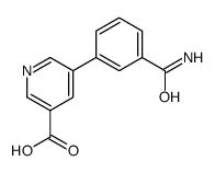 5-(3-carbamoylphenyl)pyridine-3-carboxylic acid结构式