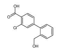 2-chloro-4-[2-(hydroxymethyl)phenyl]benzoic acid结构式