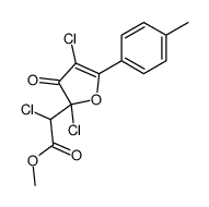 methyl 2-chloro-2-[2,4-dichloro-5-(4-methylphenyl)-3-oxofuran-2-yl]acetate Structure