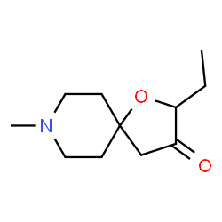 2-ethyl-8-methyl-3-oxo-1-oxa-8-azaspiro(4,5)decane Structure