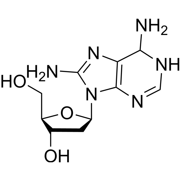 Adenosine,8-amino-2'-deoxy- (9CI) Structure