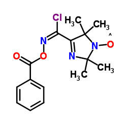 2,2,5,5-TETRAMETHYL-4-BENZOYLOXYIMINOCHLOROMETHYL-3-IMIDAZOLINE-1-OXYL结构式