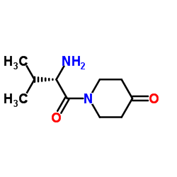 1-[(2S)-2-Amino-3-methylbutanoyl]-4-piperidinone结构式