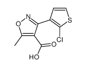 3-(2-chloro-3-thienyl)-5-methylisoxazole-4-carboxylic acid structure