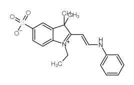 1-ETHYL-3,3-DIMETHYL-2-(2-(PHENYLAMINO)VINYL)-3H-INDOL-1-IUM-5-SULFONATE structure