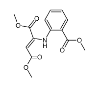 dimethyl 2-((2-(methoxycarbonyl)phenyl)amino)but-2-enedioate Structure