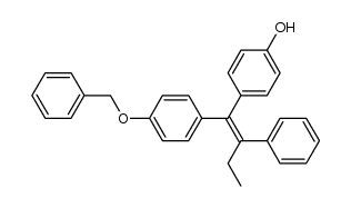 (E,Z)-1-[4-(benzyloxy)phenyl]-1-(4-hydroxyphenyl)-2-phenylbut-1-ene Structure