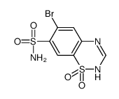 6-bromo-2H-1,2,4-benzothiadiazine-7-sulphonamide 1,1-dioxide结构式