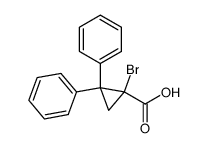 1-bromo-2,2-diphenyl-cyclopropylcarboxylic acid Structure