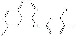 6-bromo-N-(3-chloro-4-fluorophenyl)quinazolin-4-amine Structure