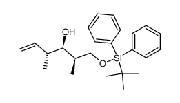 (3R,4R,5R)-3,5-dimethyl-6-[tert-butyldiphenylsilyloxy]-hex-1-en-4-ol结构式