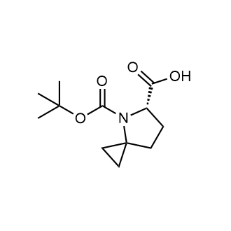 (S)-4-(叔丁氧基羰基)-4-氮杂螺[2.4]庚烷-5-羧酸结构式