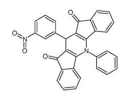 Diindeno[1,2-b:2,1-e]pyridine-10,12-dione,5,11-dihydro-11-(m-nitrophenyl)-5-phenyl- (6CI,8CI) Structure