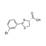 (R)-2-(3-Bromophenyl)-4,5-dihydrothiazole-4-carboxylic Acid Structure