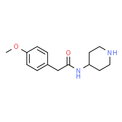 2-(4-methoxyphenyl)-N-(piperidin-4-yl)acetamide结构式