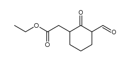 Ethyl-3-formyl-2-oxocyclohexanacetat Structure