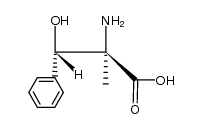 (2R,3S)-2-amino-3-hydroxy-2-methyl-3-phenylpropanoic acid结构式