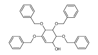 (+/-)-3,4,5,6-Tetrakisbenzyloxy-cyclohex-2-enol Structure