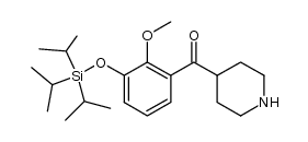 4-(2-methoxy-3-triisopropylsilanyloxy-benzoyl)-piperidine结构式