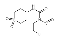 Urea, N-(2-chloroethyl)-N-nitroso-N-(tetrahydro-2H-thiopyran-4-yl)-, S,S-dioxide (9CI) structure