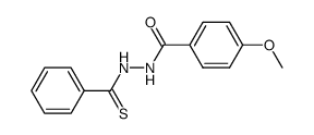 4-methoxy-benzoic acid N'-thiobenzoyl-hydrazide结构式