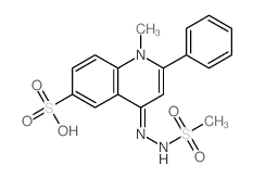 (4Z)-1-methyl-4-(methylsulfonylhydrazinylidene)-2-phenyl-quinoline-6-sulfonic acid Structure