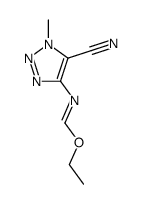 N-(5-cyano-1-methyl-1H-[1,2,3]triazol-4-yl)-formimidic acid ethyl ester结构式