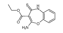 2-Amino-4-thioxo-4,5-dihydrobenz<1,4>oxazepin-3-carbonsaeure-ethylester Structure