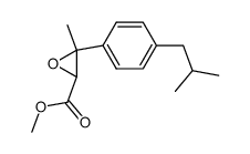 methyl 3-methyl-3-(4-isobutylphenyl)-glycidate Structure