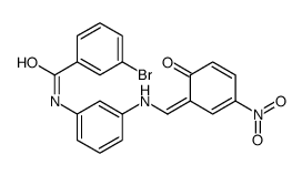 3-bromo-N-[3-[[(Z)-(3-nitro-6-oxocyclohexa-2,4-dien-1-ylidene)methyl]amino]phenyl]benzamide结构式