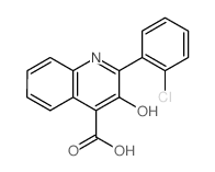 2-(2-chlorophenyl)-3-hydroxy-quinoline-4-carboxylic acid结构式