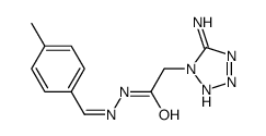 2-(5-aminotetrazol-1-yl)-N-[(E)-(4-methylphenyl)methylideneamino]acetamide结构式