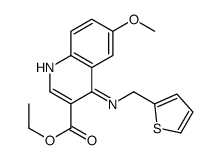 3-Quinolinecarboxylicacid,6-methoxy-4-[(2-thienylmethyl)amino]-,ethylester(9CI) structure