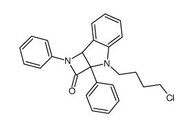 3-(4-chloro-butyl)-1,2a-diphenyl-1,2a,3,7b-tetrahydro-azeto[3,2-b]indol-2-one Structure